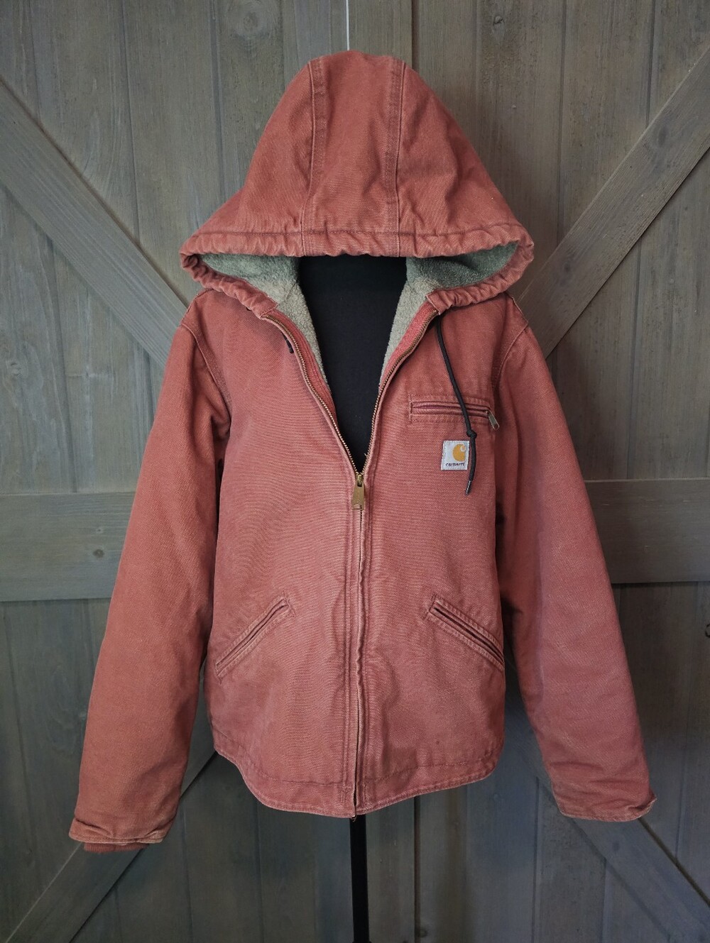 Vintage Women's Lined Carhartt Rose Canvas Coat sz Large